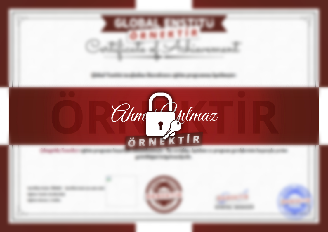 Örnek Çilingirlik Temelleri Sertifikası