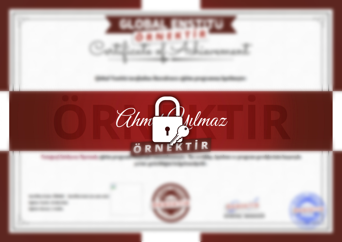 Örnek Fotoğraf Stüdyosu Kurmak Sertifikası