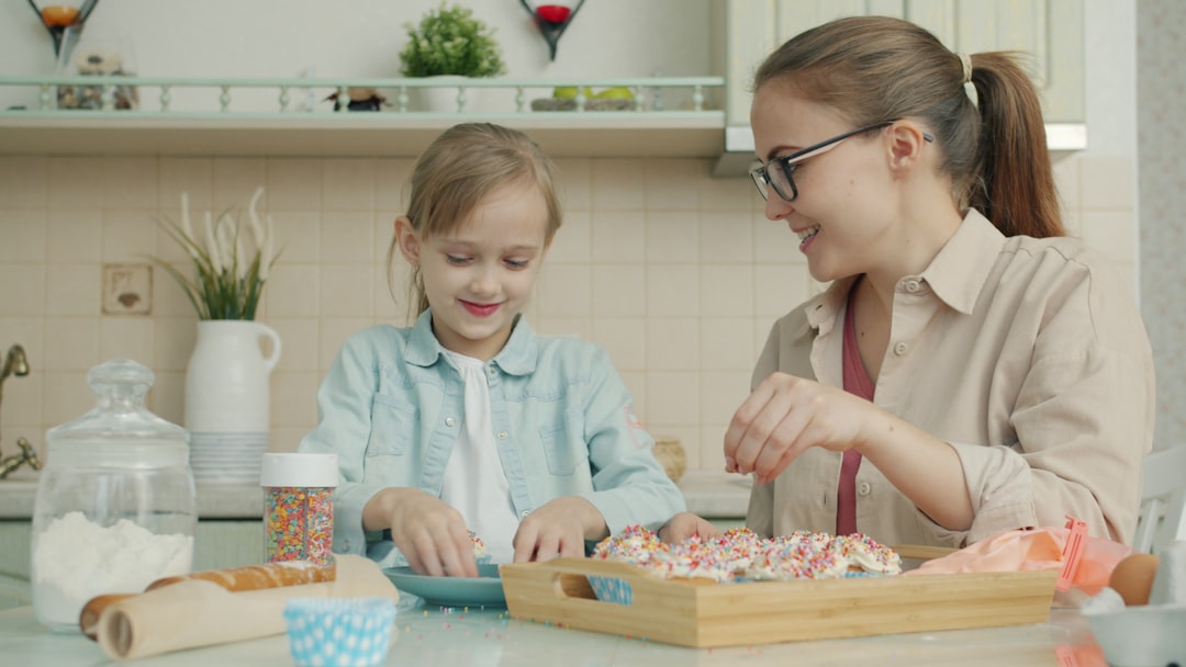 happy family cooking together